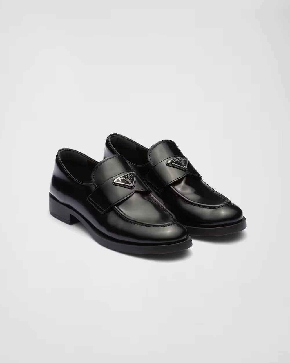 Brushed leather loafers